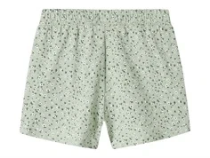 Lysegrønne shorts med hvidt blomsterprint fra Name It 13215235 Aqua gray